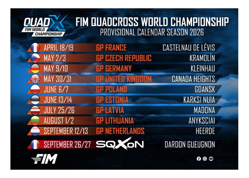 2026 World Quadcross dates